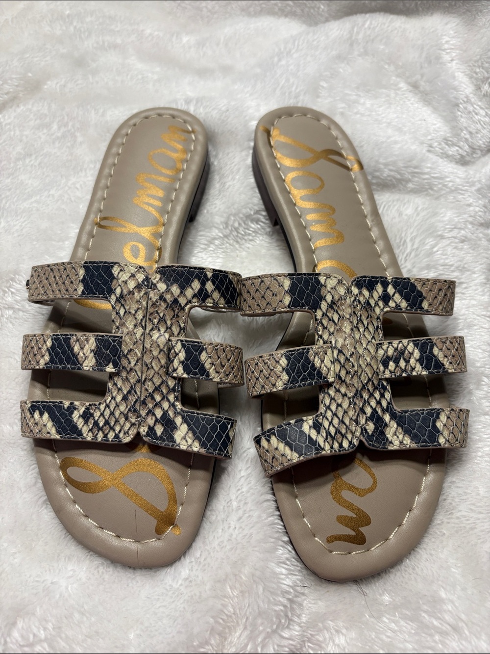 Sam Edelman Snake-Print Sandals